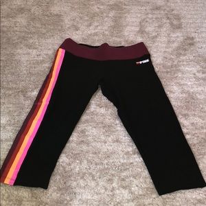 PINK cropped yoga leggings